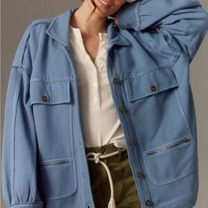 Anthropologie oversize Blue Jacket